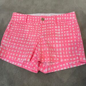 Lilly Pulitzer Pink and White Bermuda Callahan Shorts